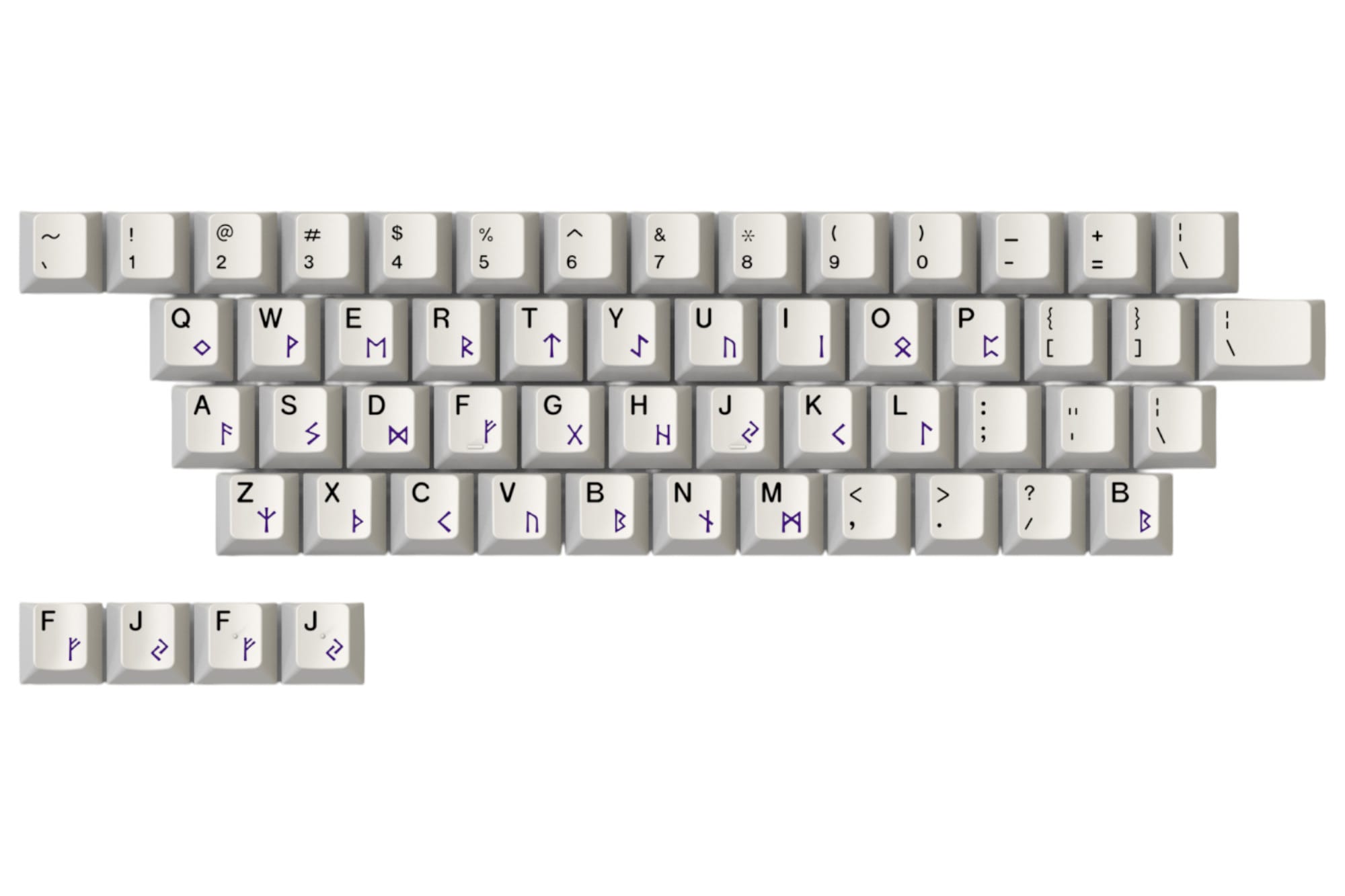 Hammerworks Alphas Runes Indigo (R6) Keycap Kit · Milktooth